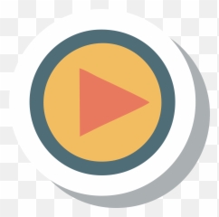 Emoji Play Yellow Orange Sticker - Vertical