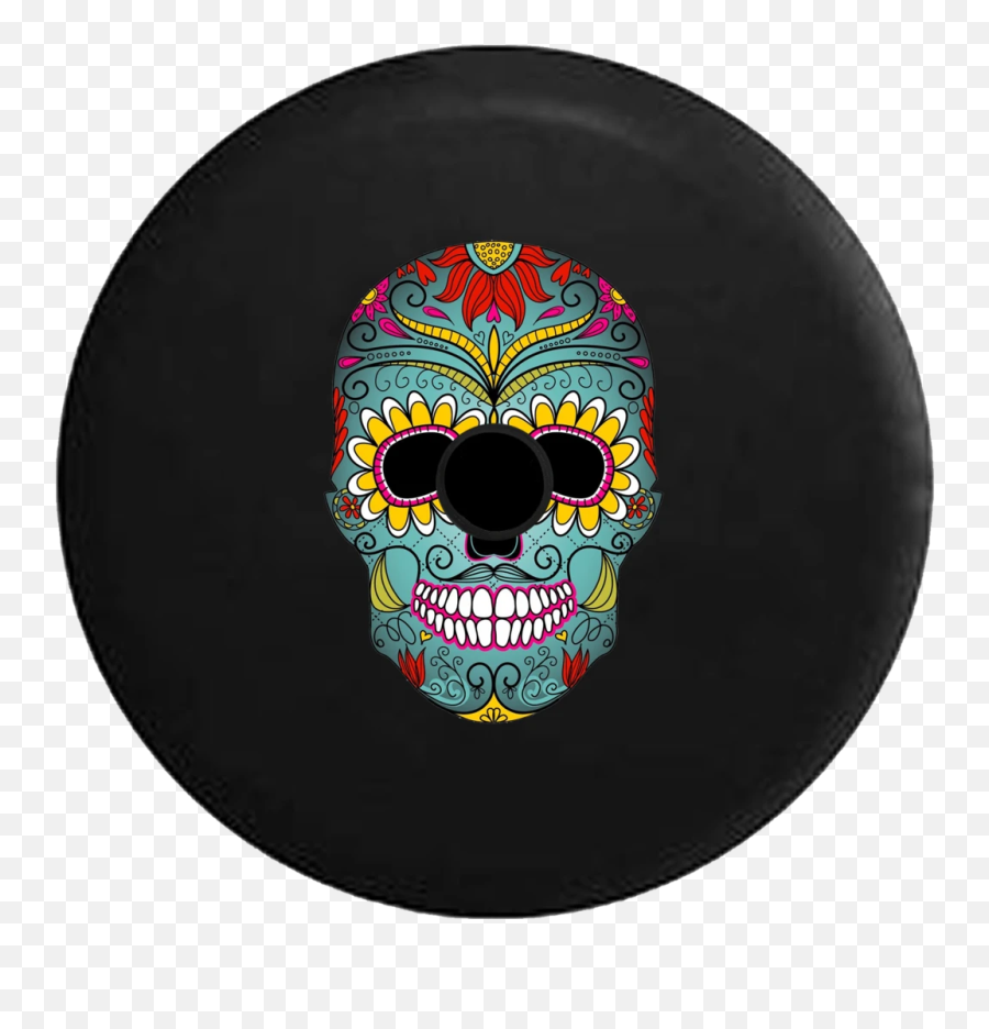 2018 - 2019 Jeep Wrangler Jl Spare Tire Cover Tire Cover Masks The Day Of The Dead Emoji,Sugar Skull Emoji