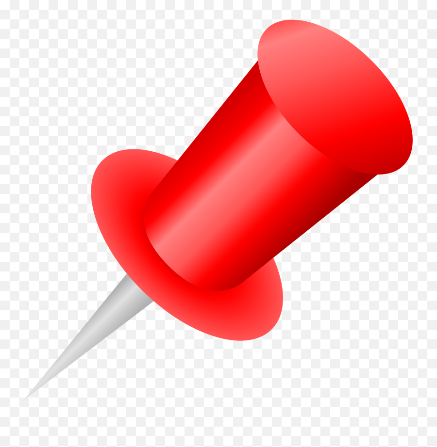 Red Push Pin Clipart Free Download Transparent Png Creazilla - Push Pin Clip Art Emoji,Push Up Emoji