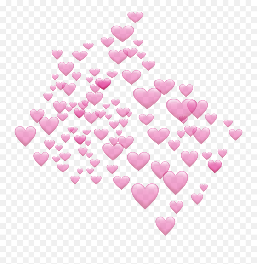 Heart Hearts Lots Of Love Pink Sticker By Evie22 - Girly Emoji,3 Hearts Emoji