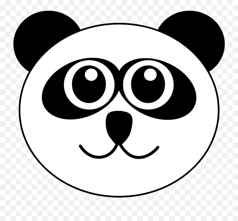 Panda Bear Animal Cute Cartoon - Clipart Panda Head Emoji,Bear Emoticon