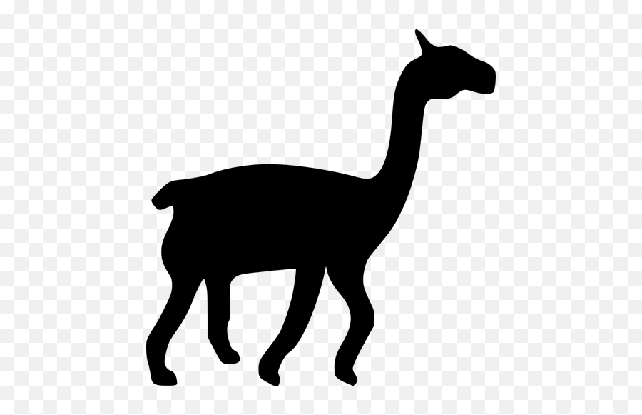 Llama Siluett - Clip Art Emoji,Llama Emoji