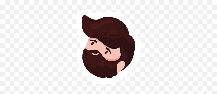 The Bearded Dude - Illustration Emoji,Beard Emoji Iphone