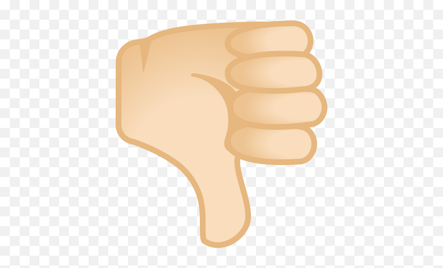 Thumbs Down Emoji With Light Skin Tone Meaning And Pictures - Thumbs Down Emoji Black Background,Thumbs Down Emoji