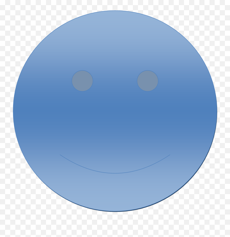 Blue Gradient Smiley Face - Cute Letter U Emoji,Simple Emoticon