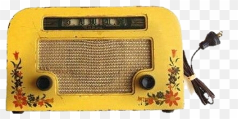 Aesthetic Vintage Radio Yellow - Vintage Yellow Aesthetic Png Emoji,Radio Emoji