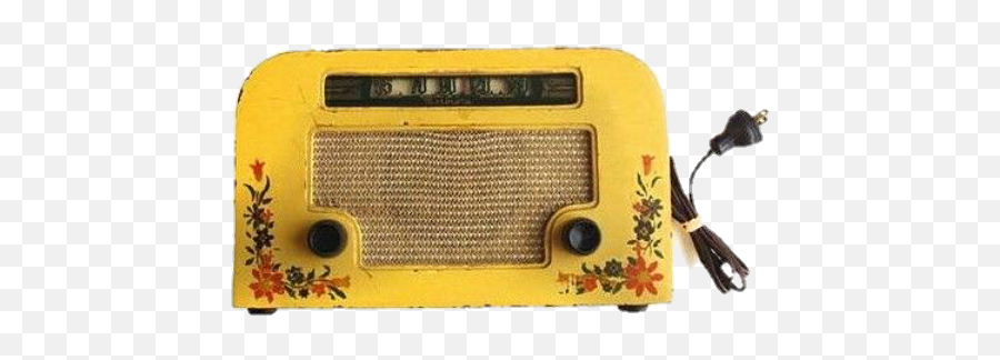 Aesthetic Vintage Radio Yellow - Vintage Yellow Aesthetic Png Emoji,Radio Emoji