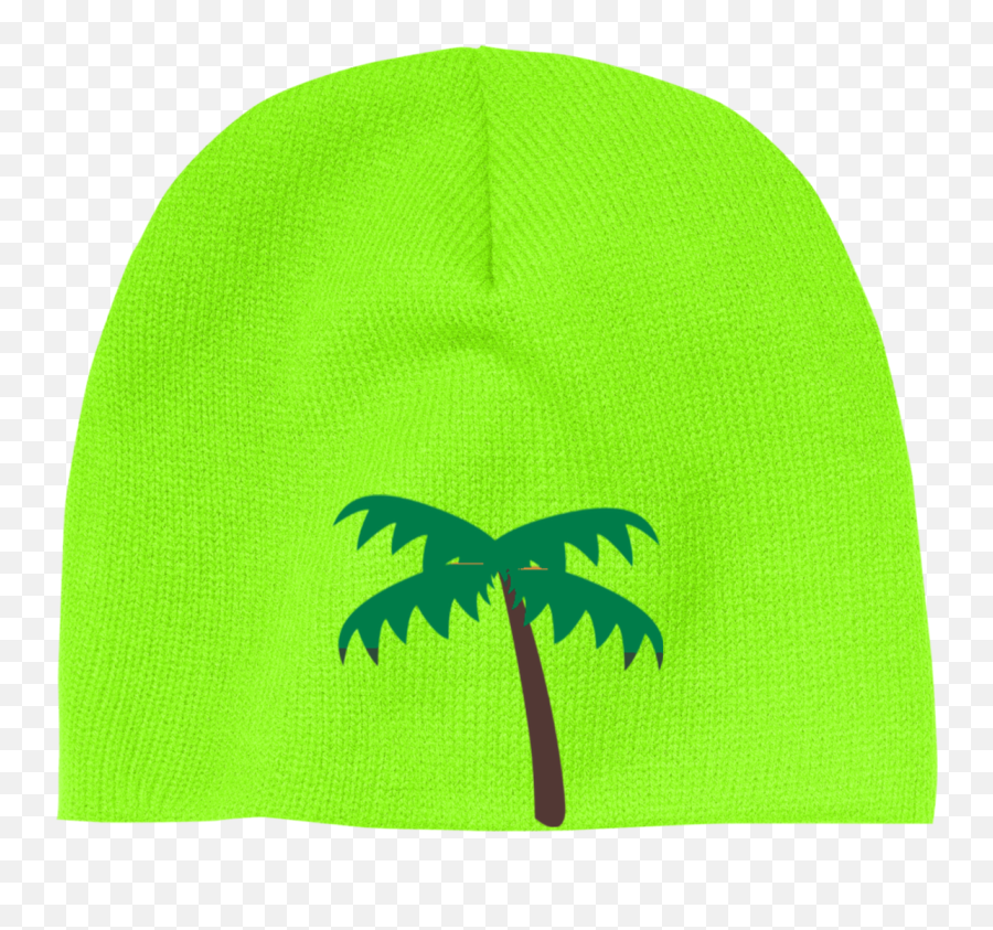 Download Hd Palm Tree Emoji Cp91 Acrylic Beanie - Palm Tree Emoji Sticker Png,Palm Tree Emoji