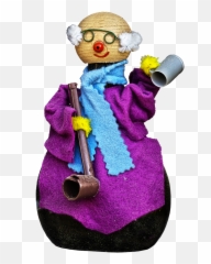 Figure Holzfigur Doll Old Man - Figurine Emoji