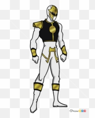 How To Draw White Ranger Power Rangers - Power Rangers White Ranger Drawing Emoji,Ballerina Emoji Costume