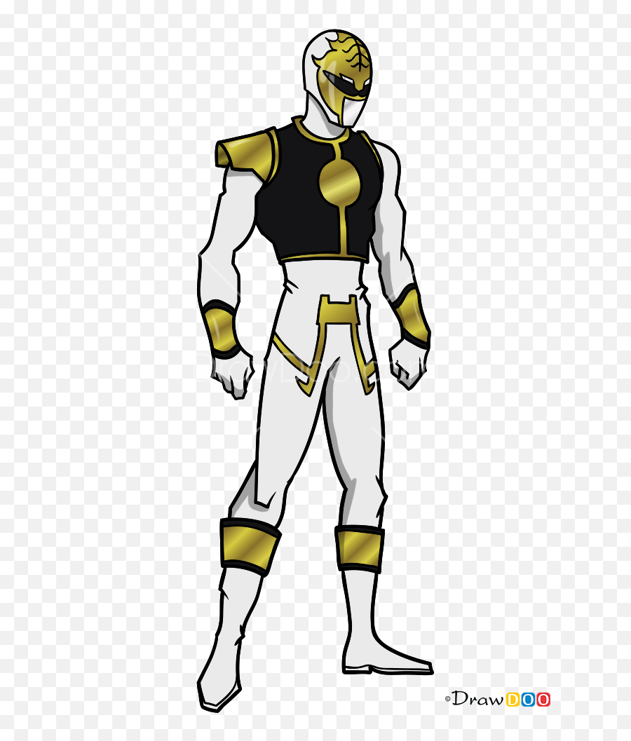 How To Draw White Ranger Power Rangers - Power Rangers White Ranger Drawing Emoji,Ballerina Emoji Costume