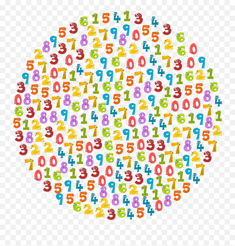 Numbers Numerals Counting Math - Angka Kartun Emoji,Emoji Bullet Points