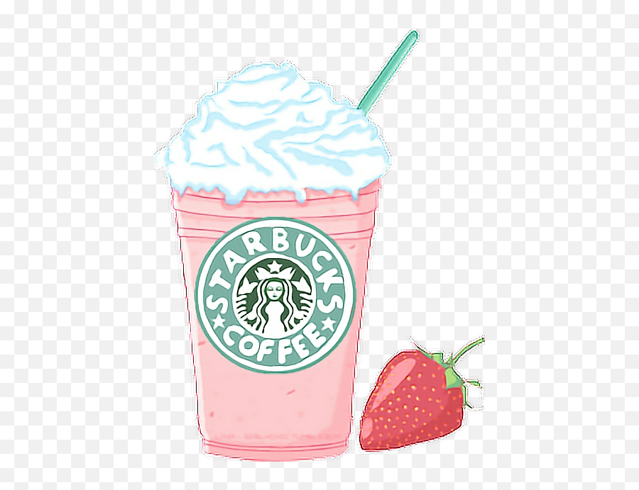 Tumblr Emoji Coffe Frappucino Vintage - Starbucks Clipart Pink Drink,Coffe Emoji