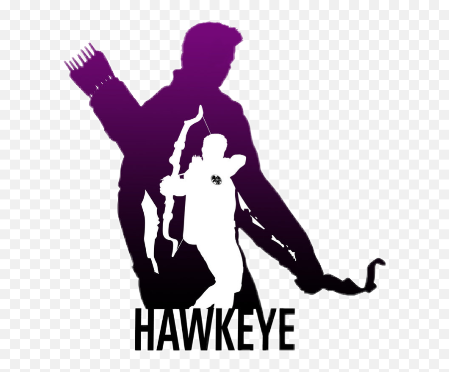 Hawkeye Clintbarton Marvel Avengers - Hawkeye Marvel Silhouette Emoji,Hawkeye Emoji
