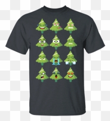 Emoji Christmas Tree Xmas Funny Faces - Friday The 13th Font Pixel,Emoji Xmas Tree