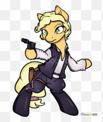 How To Draw Han Solo My Star Wars Pony - Cartoon Emoji,Emoji Tattoo Gun