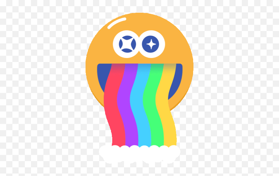 Emoji Rainbow Gif - Emoji Rainbow Gif,Rainbow Emoji