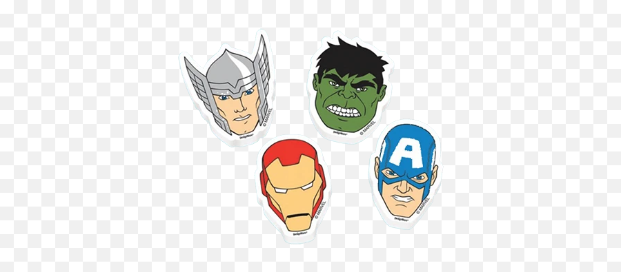 Avengers Eraser Party Favours Pk12 - Eraser Emoji,Avengers Emojis