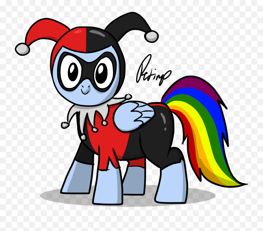 Rainbow Dash Harley Quinn Clipart - Fictional Character Emoji,Harley Quinn Emoji