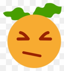 Clementine Orange Cartoon Emotions Emoticon - Emoji