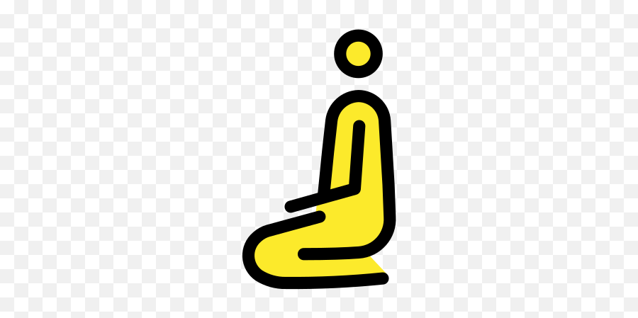 Person Kneeling - Clip Art Emoji,Kneeling Emoji