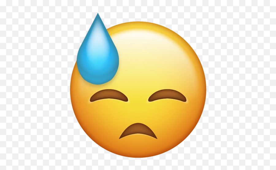 Sweat Emoji Download Ios - Downcast Face With Sweat,Sweat Emoji