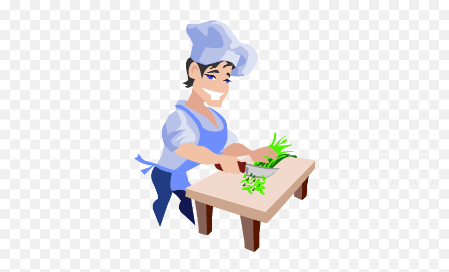 Clip Art Free Clipart Of Chefs Cooks - Chopping Vegetables Clipart Emoji,Emoji Chef