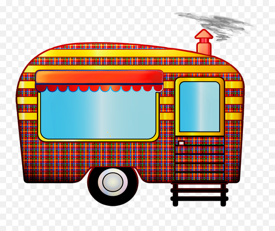 Retro Travel Trailer Caravan - Caravan Emoji,Travel Trailer Emoji