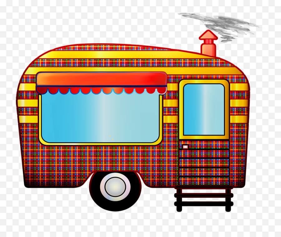 Retro Travel Trailer Caravan - Caravan Emoji,Travel Trailer Emoji ...