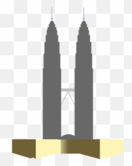Petronas Twin Towers Silhouette Vector - Emoji
