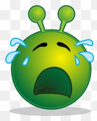 Alien Smiley Emoji - Alien And Sedition Act Clipart,Crying Emoji