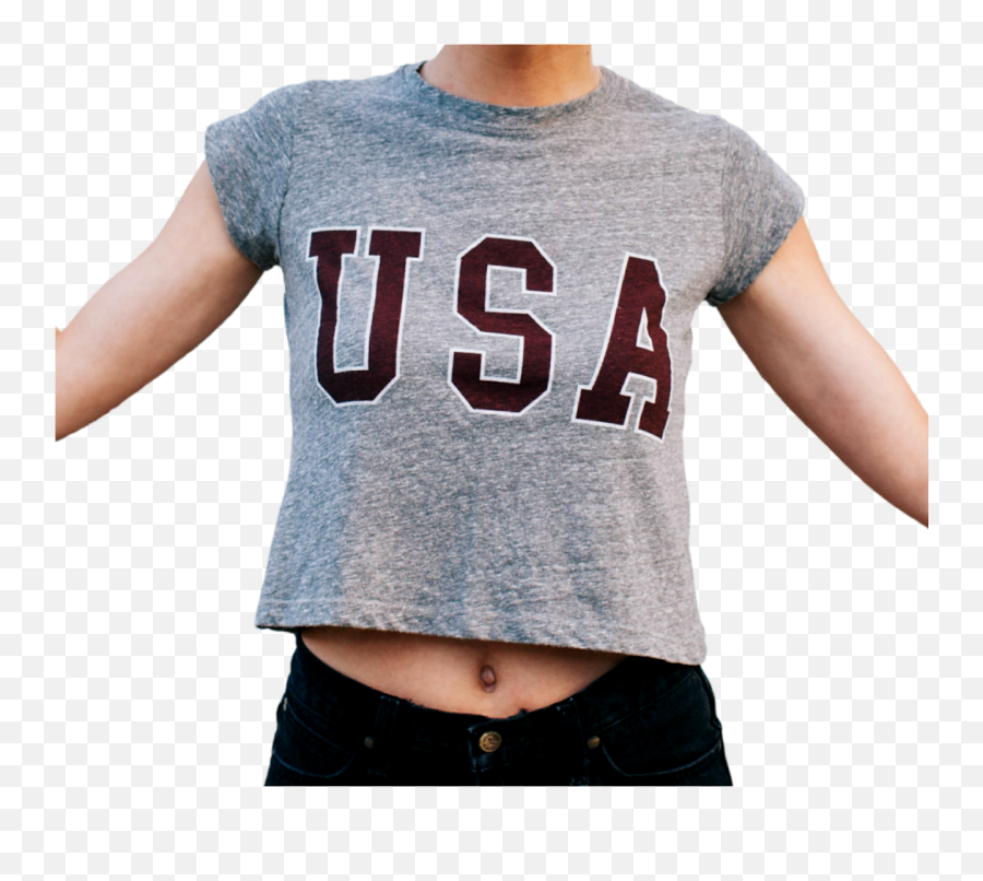 Girl Usa T Shirt America United States - T Shirts For Girls Usa Emoji,Flexing Arm Emoji