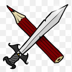 Sword Clipart Crossed - And Pencil Emoji