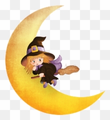 Hermosos Paisajes - Halloween Witch Clip Art Emoji,Witch On Broom Emoji