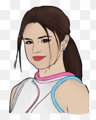 Selena Gomez Cartoon - Drawing Selena Gomez Cartoon Emoji,Selena Emoji