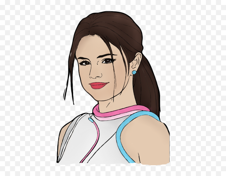 Selena Gomez Cartoon - Drawing Selena Gomez Cartoon Emoji,Selena Emoji