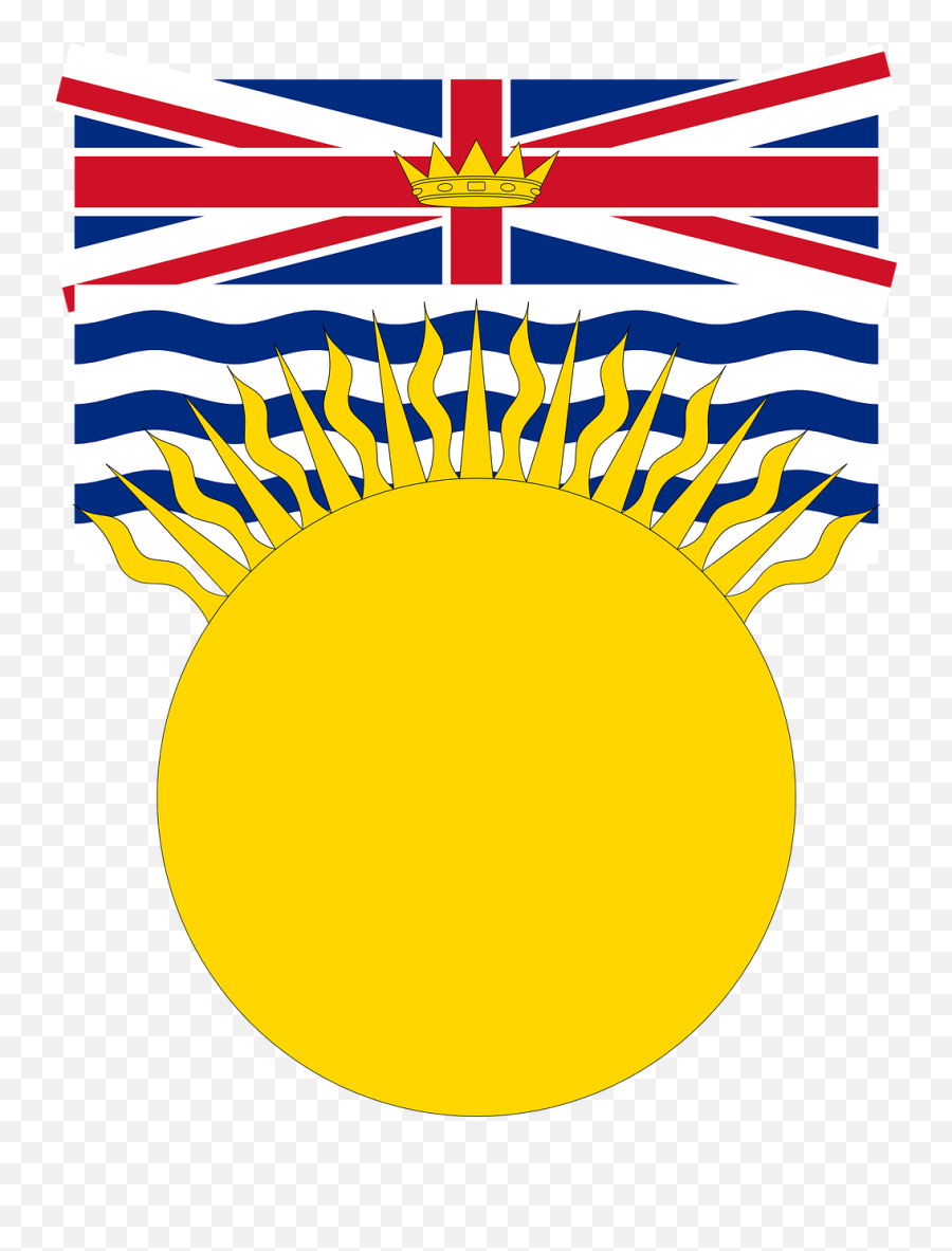 Flag British Columbia Sun Rays - British Columbia Flag Sun Emoji,Newfoundland Flag Emoji