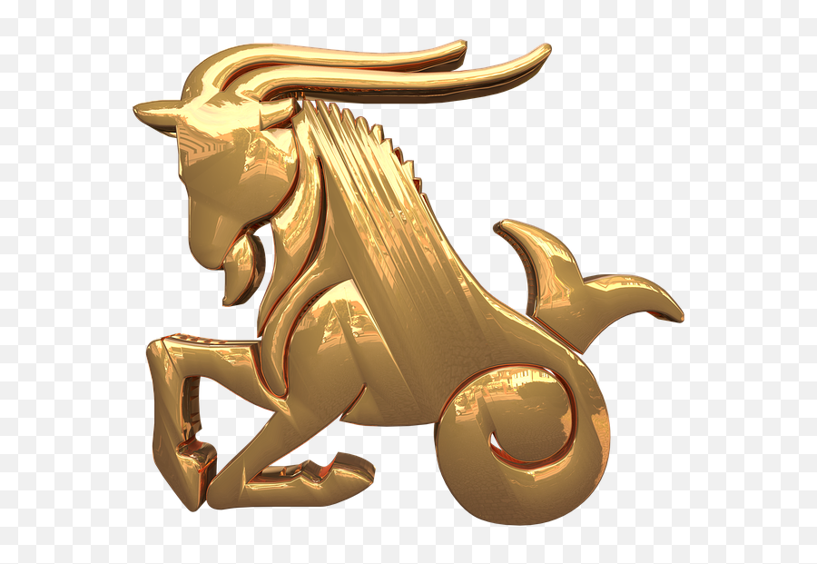 Signs Of The Zodiac Symbol - Golden Capricorn Emoji,Emoji Symbols For Zodiac Signs
