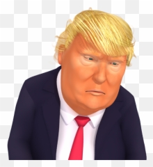 Trumpstickers Depressed Trump 3d Caricature Emoji - 3d Trump Models Trumpstickers,Trump Emoji