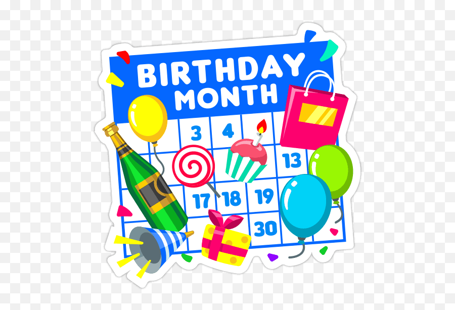 Happy Birthday Stickers Facebook Copy Paste Stickers - Happy Birth Month Clipart Emoji,Happy Birthday Emoji Copy And Paste