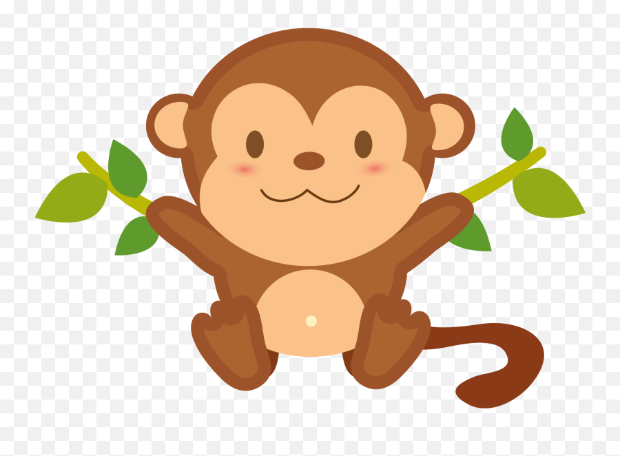 Monkey Clipart Free Download On Clipartmag - Cute Monkey Transparent Background Emoji,Monkey Covering Face Emoji