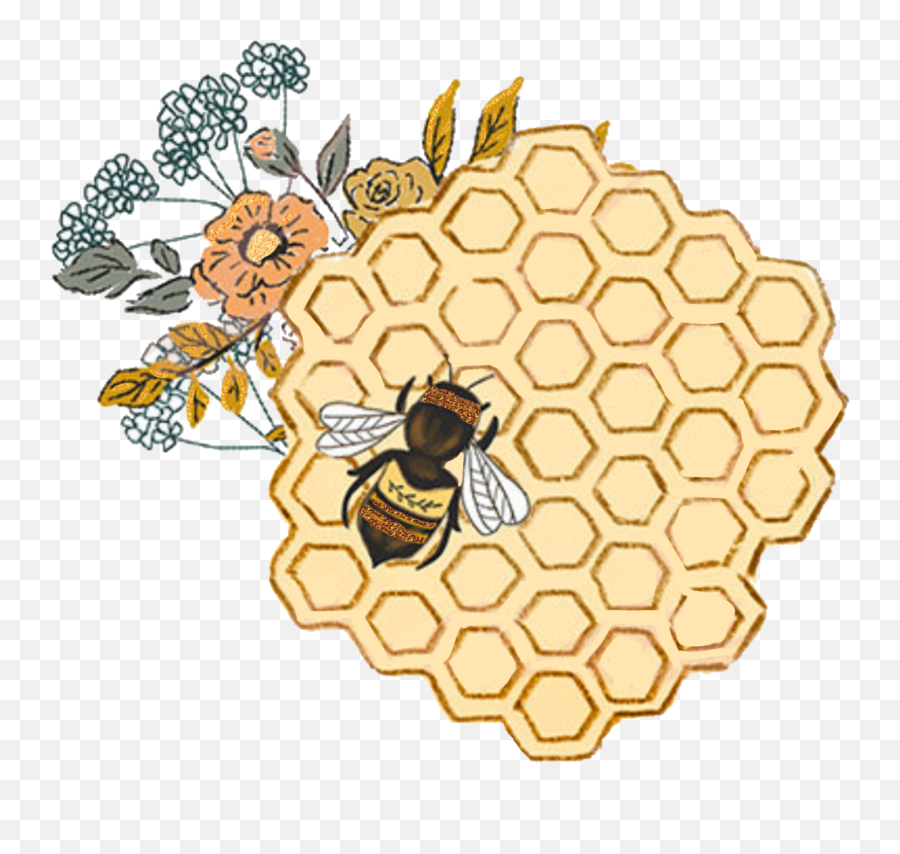 Beehive Bee Queenbee Flowers Floral - Honeybee Emoji,Beehive Emoji