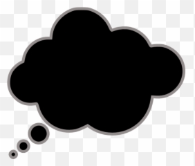 Free Thought Bubble Transparent - Black Cartoon Emoji