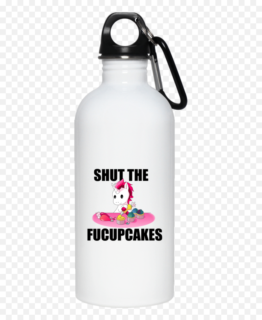 Shut The Fucupcakes Unicorn Water Bottle Water Bottle - Water Bottle Emoji,Lacrosse Stick Emoticon
