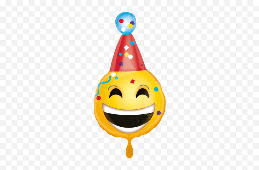 Geburtstag Emoji Folienballon - Smileys Birthdya,Pom Pom Emoji