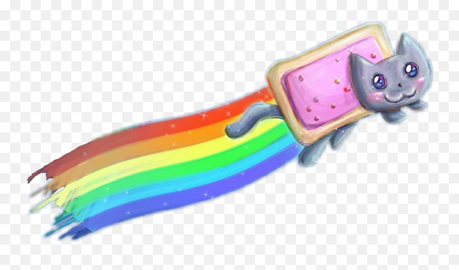 Nyancat Nyan Cat Rainbow Sticker By Goofygood - Nyan Cat Galaxy Background Emoji,Nyan Cat Emoji