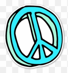 Teal Symbol Of Peace Sticker - Mania Sign Transparent Emoji