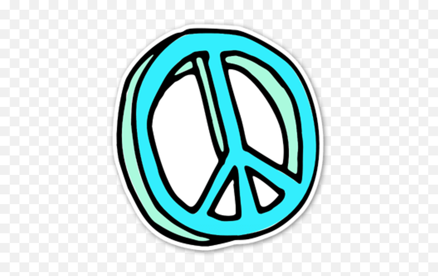 Teal Symbol Of Peace Sticker - Sticker Mania Peace Sign Sticker Transparent Emoji,Infinity Symbol Emoji