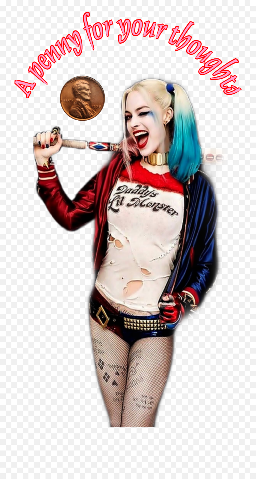 Words Harleyquinn Cuteaf Sticker - Harley Quinn Daddys Lil Monster Emoji,Harley Quinn Emoji