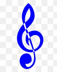 Clipart Music Treble Clef - Transparent Blue Emoji